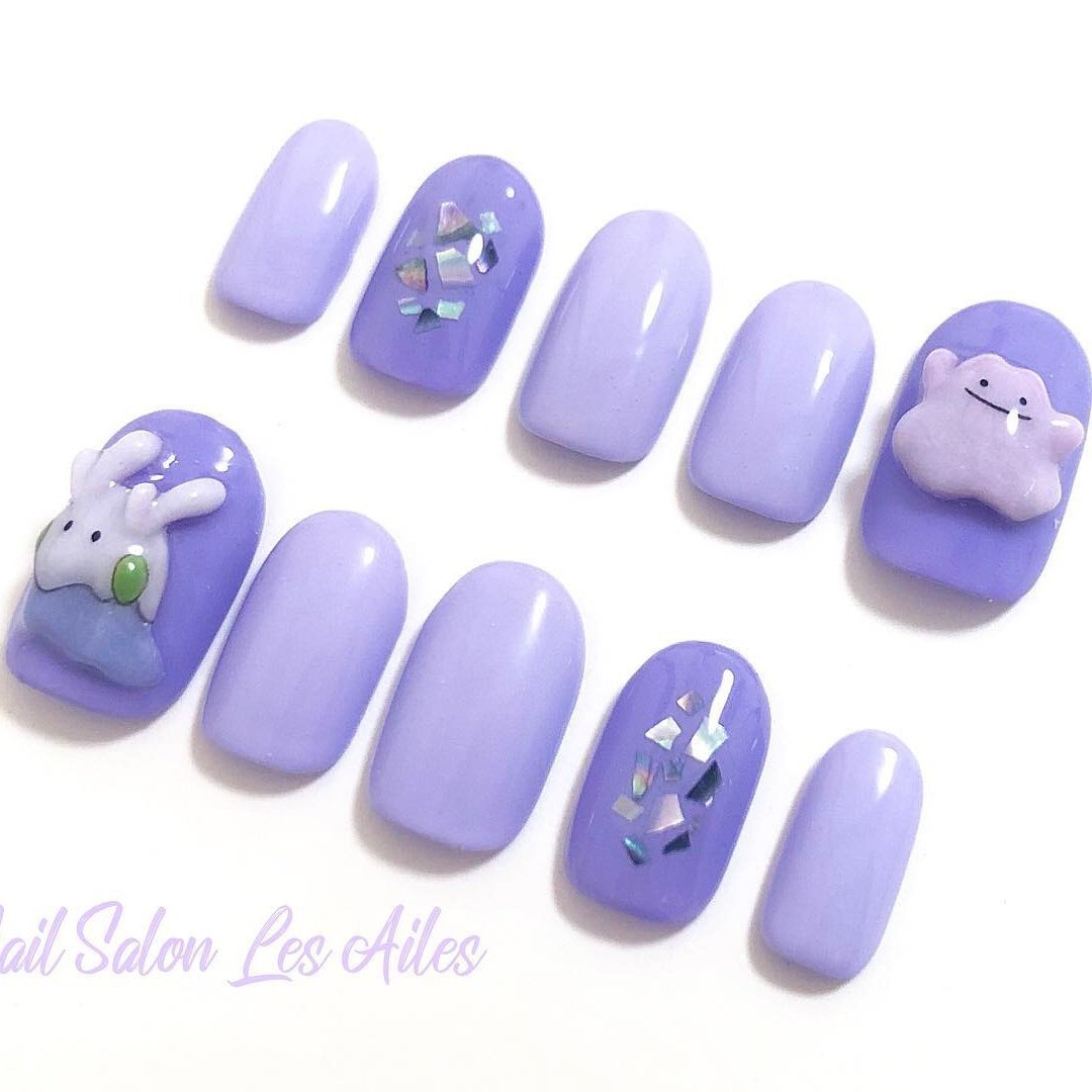 オールシーズン ハンド シェル キャラクター 3d Nail Salon Les Ailes レゼル のネイルデザイン No ネイルブック