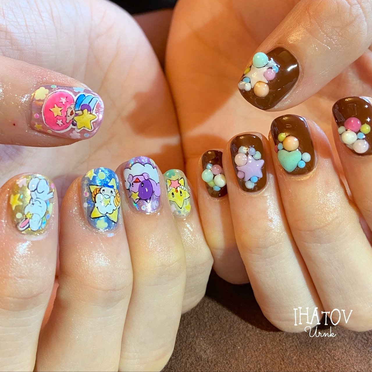 冬/バレンタイン/女子会/ハンド/フラワー - IHATOV-nailarts-のネイル 