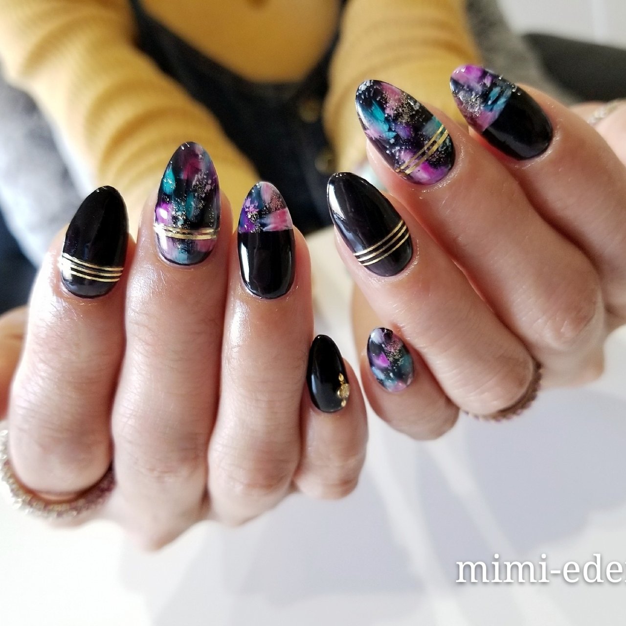 オールシーズン ライブ パーティー ハンド タイダイ Nail Mimiedenのネイルデザイン No ネイルブック