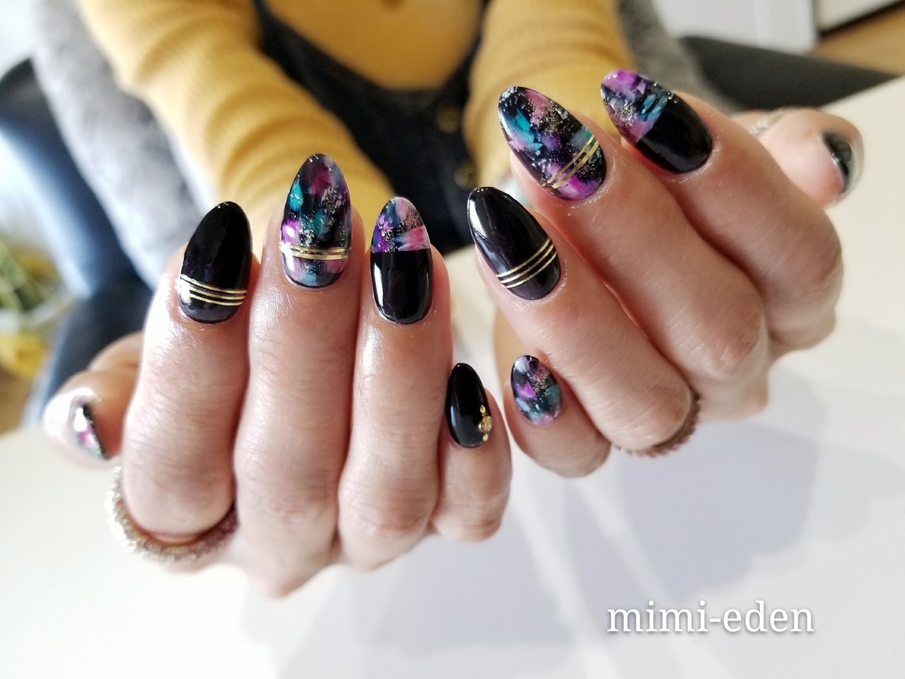 オールシーズン ライブ パーティー ハンド タイダイ Nail Mimiedenのネイルデザイン No ネイルブック