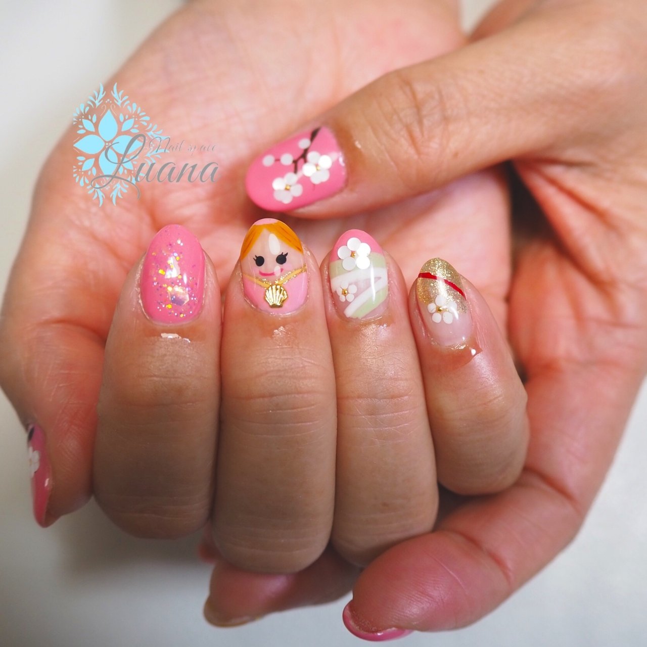 春 卒業式 女子会 ハンド ワンカラー Nail Space Luanaのネイル