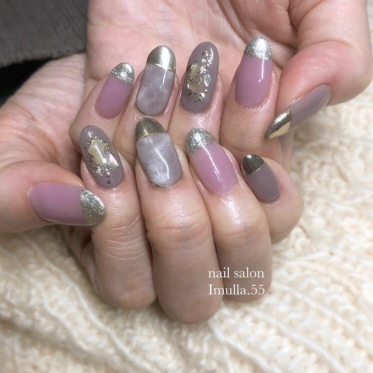 春 リゾート パーティー ハンド 変形フレンチ Nail Salon Imulla 55のネイルデザイン No ネイルブック