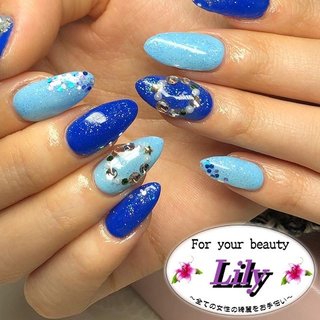 ハンド ワンカラー デコ ミディアム クリア Visitsalon16 Lilyのネイルデザイン No ネイルブック