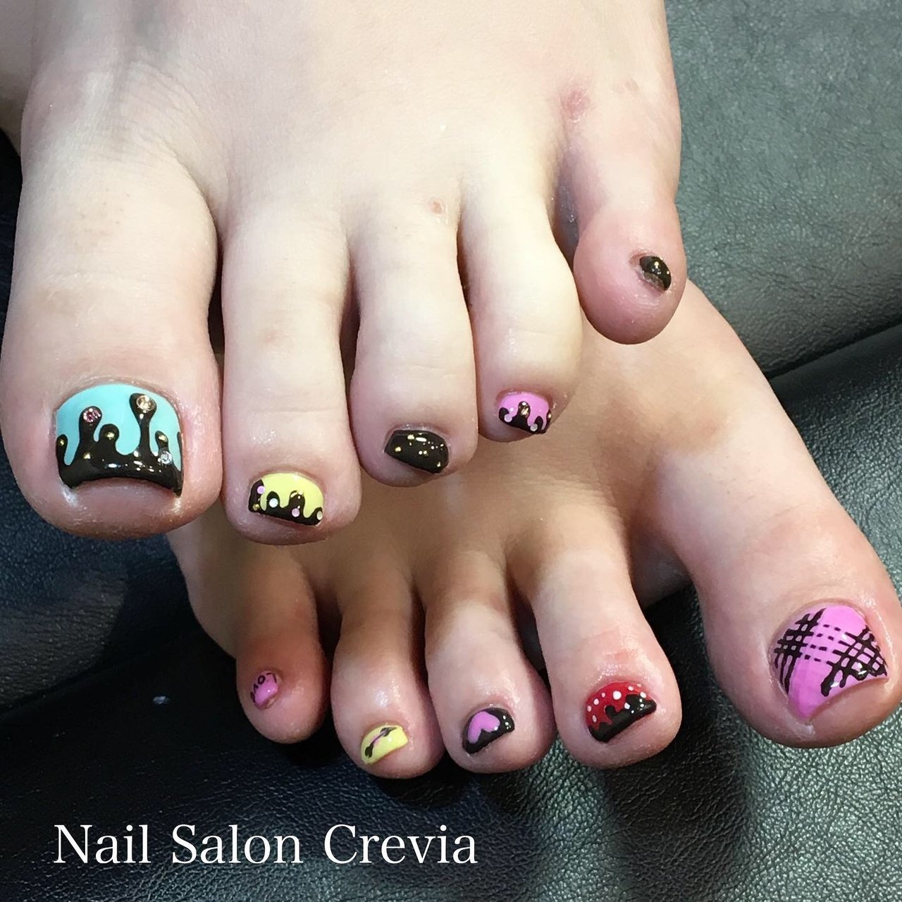 冬 バレンタイン パーティー 女子会 チェック Nail Salon Creviaのネイルデザイン No ネイルブック