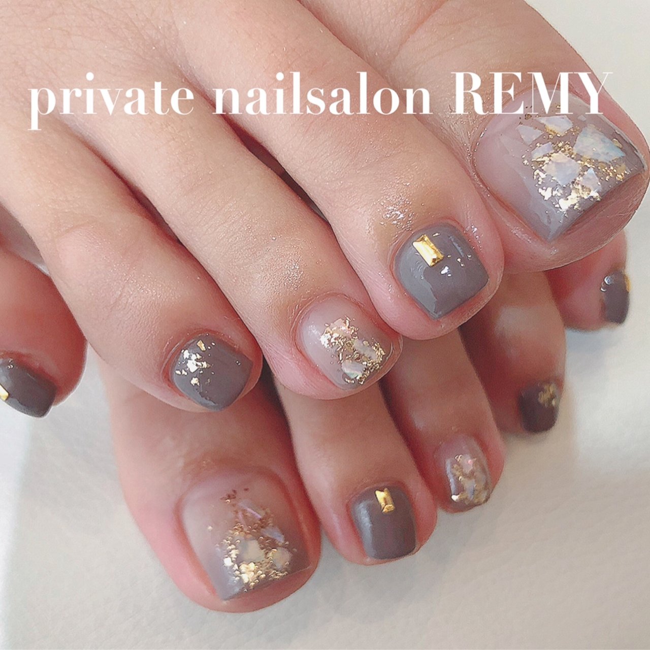 フット シェル ニュアンス ショート クリア Private Nail Salon Remyのネイルデザイン No ネイルブック