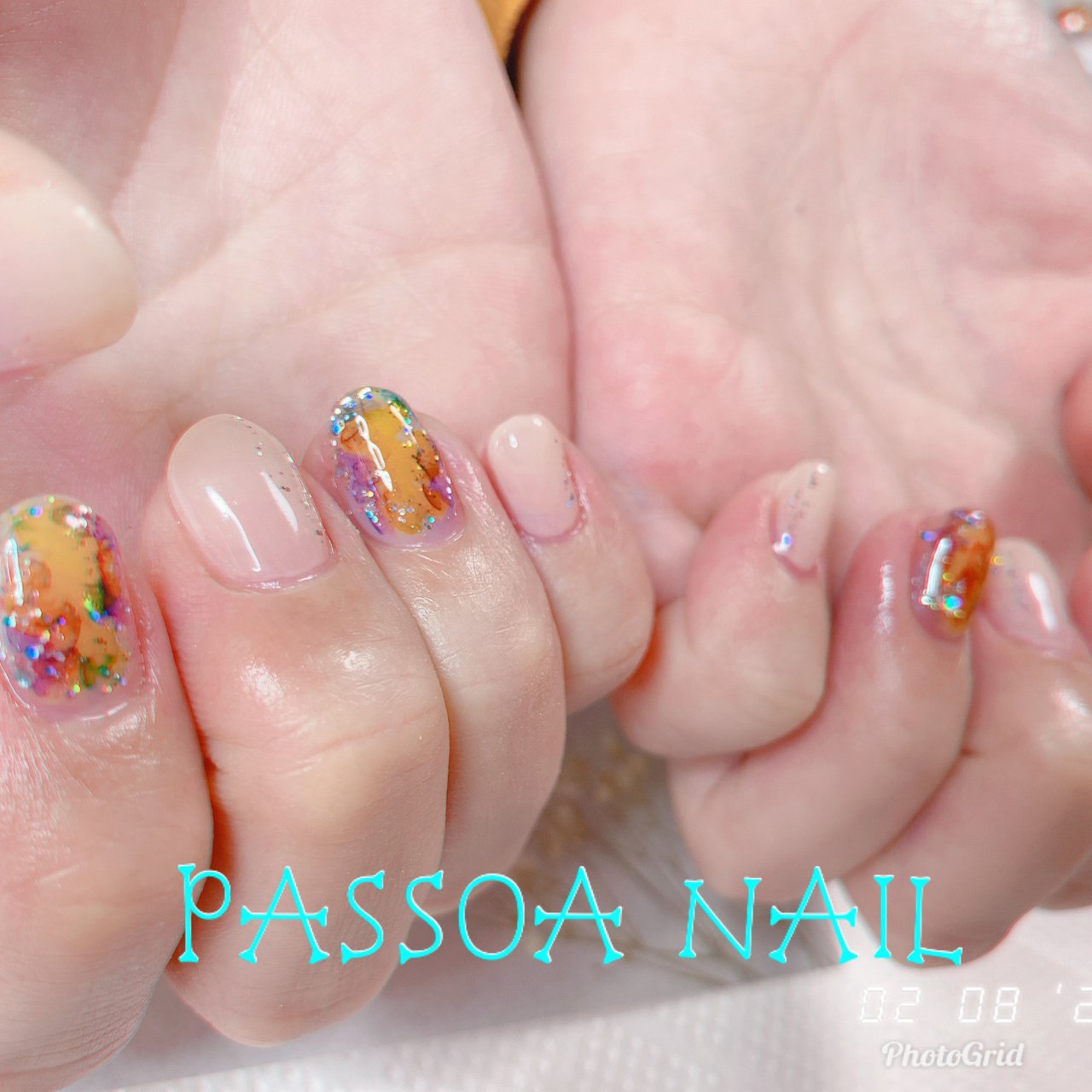オールシーズン ニュアンス ショート クリア ビビッド Passoa Nailのネイルデザイン No ネイルブック
