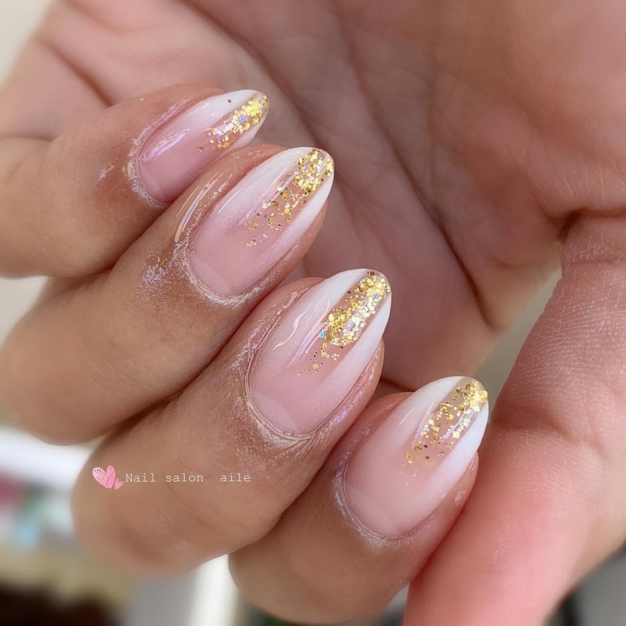 オールシーズン ハンド シンプル グラデーション ラメ Nail Salon Aileのネイルデザイン No 5067465 ネイルブック