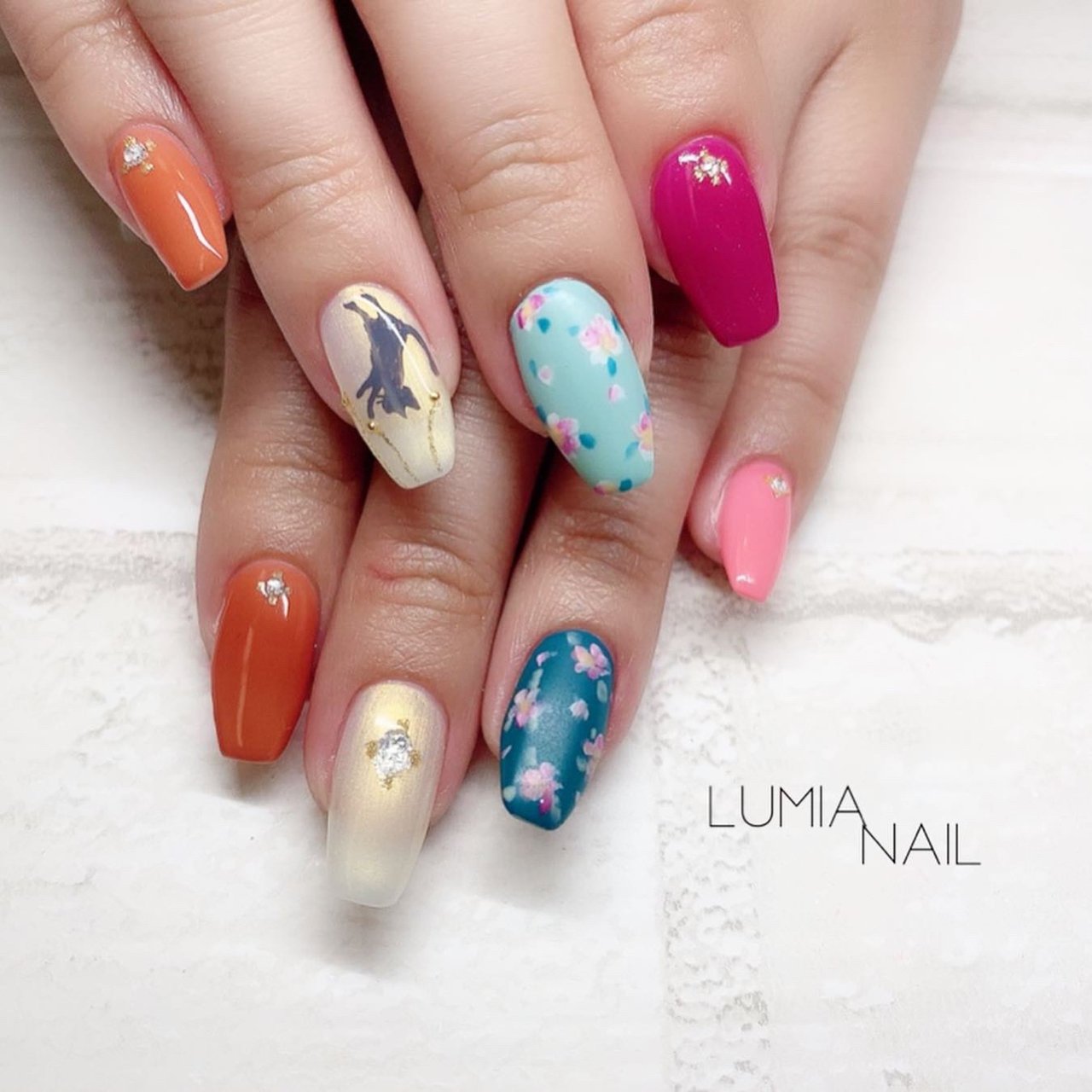 冬/オールシーズン/ハンド/ワンカラー/アニマル柄 - LUMIA NAILの