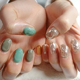 人気順 お客様 ニュアンス凸凹ネイルのネイルデザイン ネイルブック