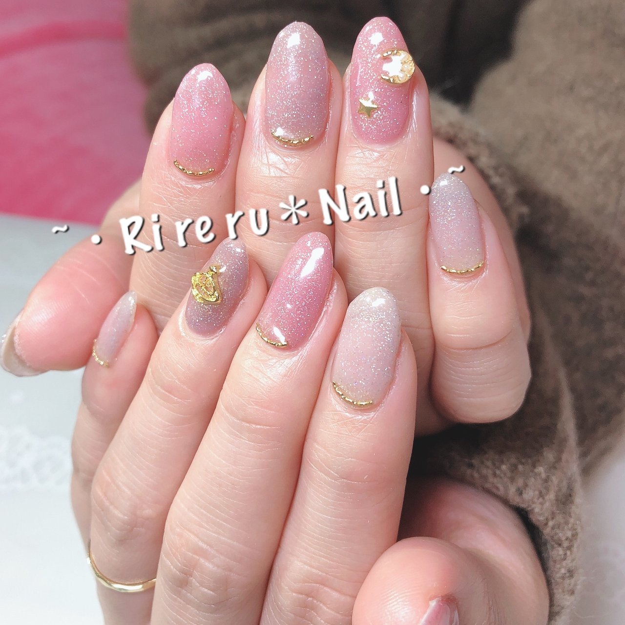 冬 オールシーズン ハンド シンプル 星 Ri Re Ru Nail リレル
