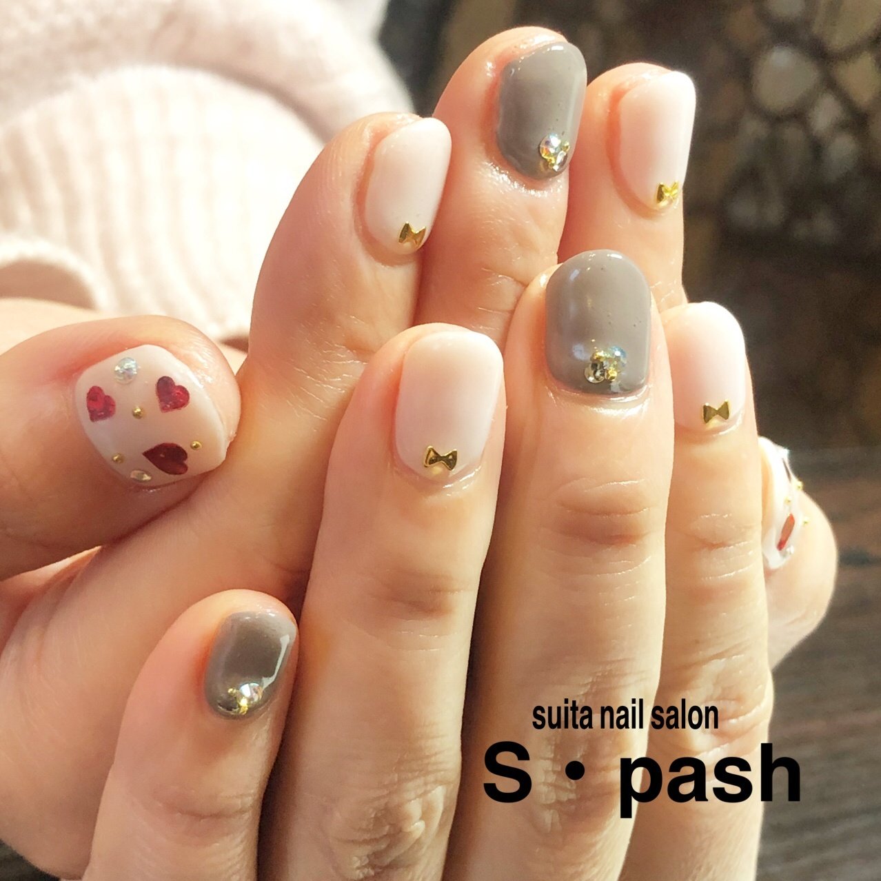 バレンタイン 旅行 ハンド ワンカラー ハート Spashnailのネイルデザイン No ネイルブック