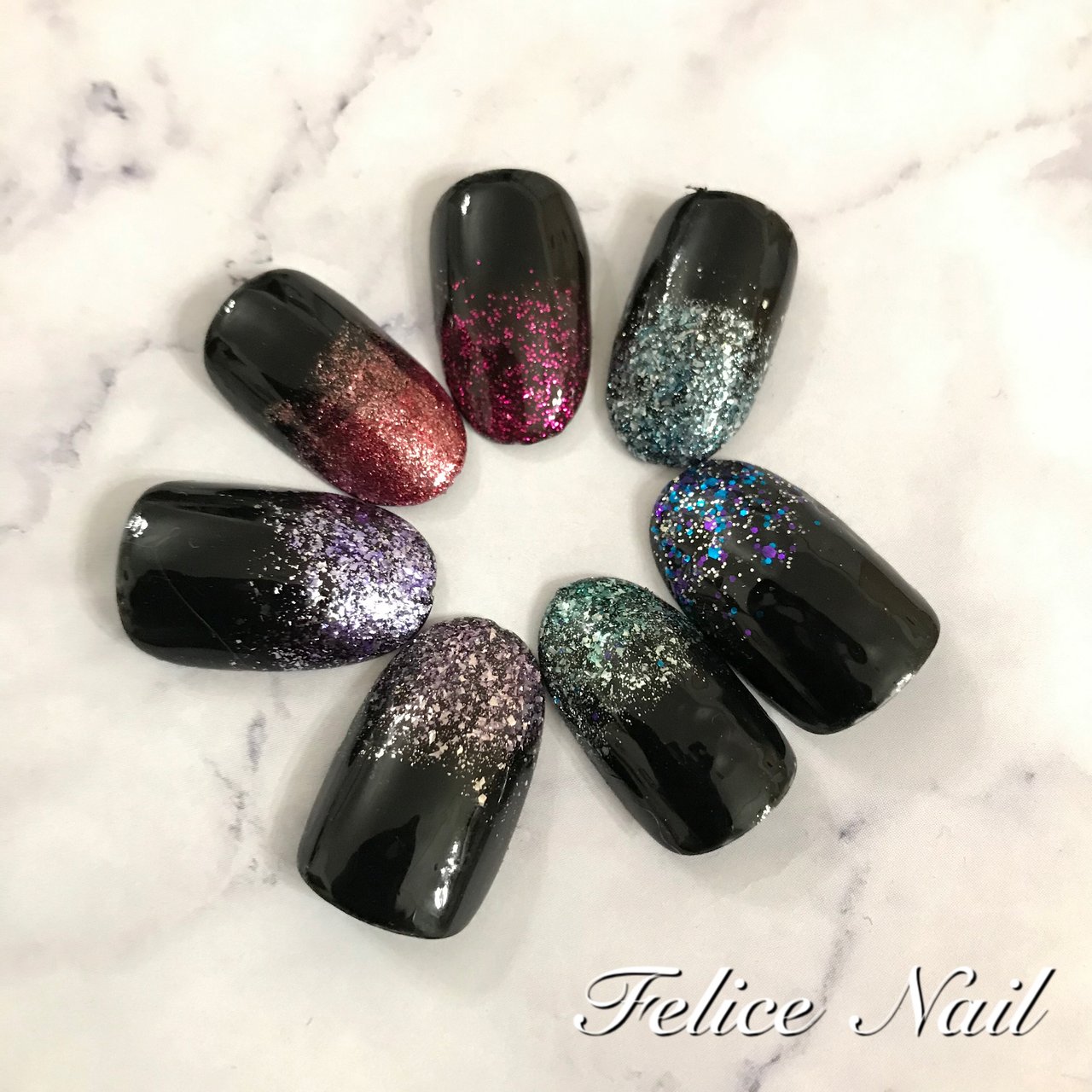 冬 オールシーズン オフィス グラデーション ラメ Felice Nailのネイルデザイン No ネイルブック