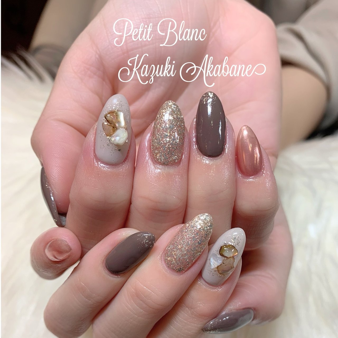 秋 卒業式 ハンド ラメ ワンカラー Kazuki Nail のネイルデザイン No 5073929 ネイルブック