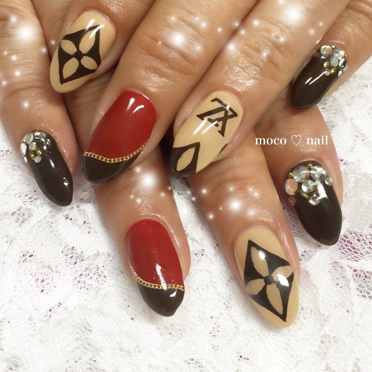冬/オールシーズン/バレンタイン/ハンド/チェーン - nail salon Pink