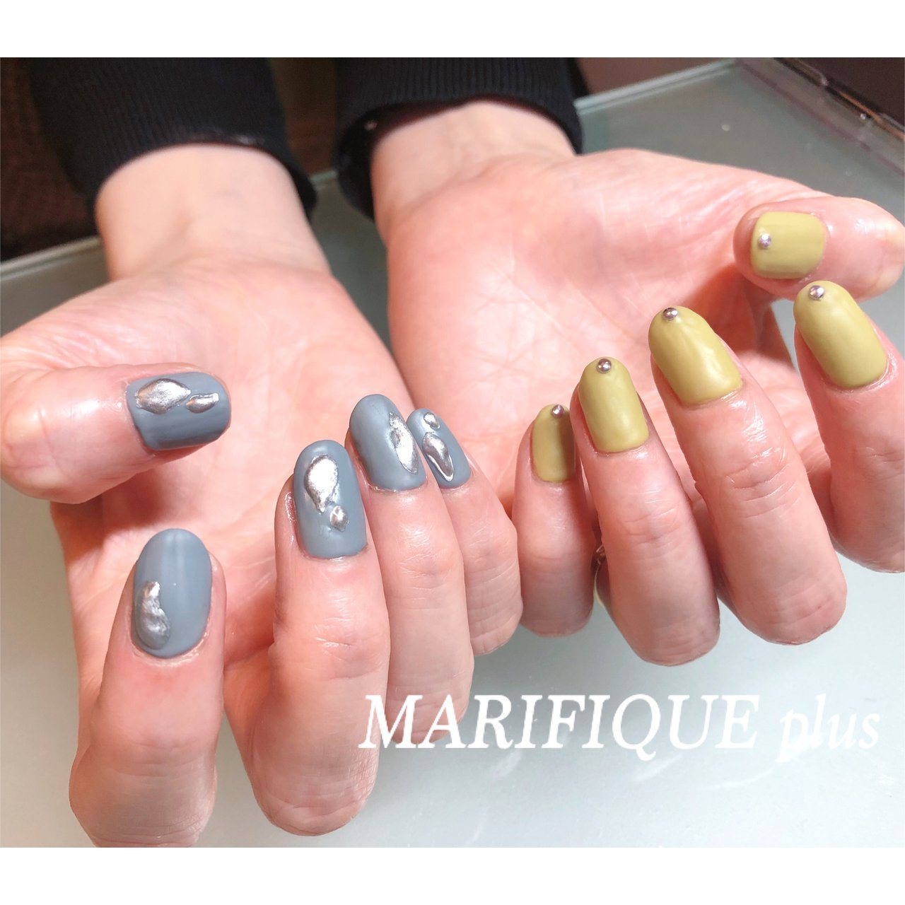 春 オールシーズン ハンド シンプル ワンカラー Nailsalon Marifique Plusのネイルデザイン No ネイル ブック