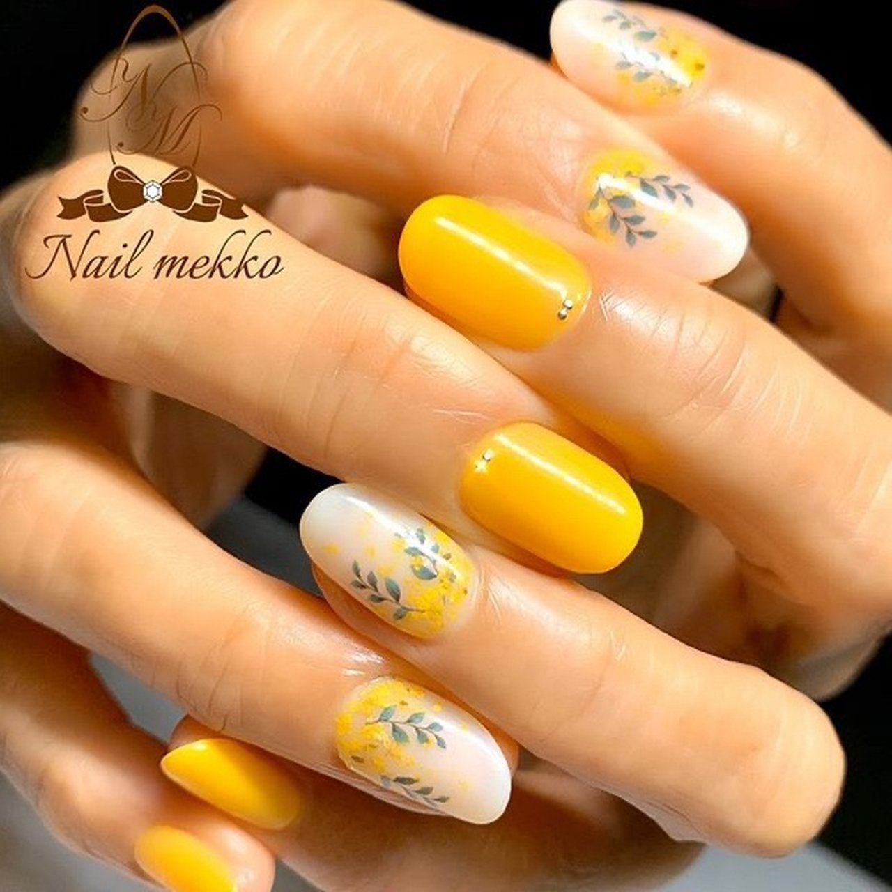 ハンド グラデーション フラワー ボタニカル 押し花 Nail Mekkoのネイルデザイン No ネイルブック