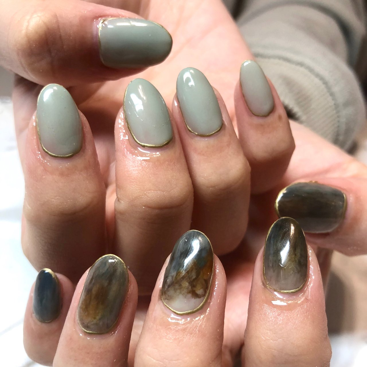 秋 冬 オールシーズン ハンド ワンカラー Nail Vieartのネイルデザイン No ネイルブック