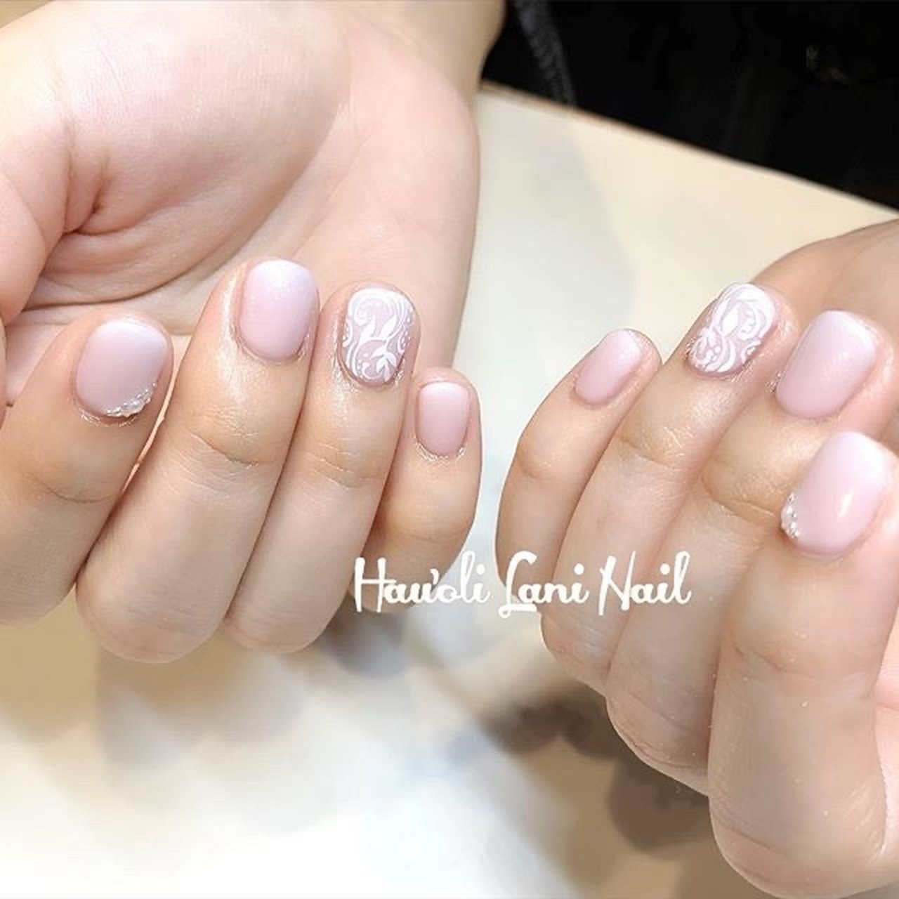 オールシーズン ブライダル デート ハンド ワンカラー Hau Oli Lani Nailのネイルデザイン No ネイルブック