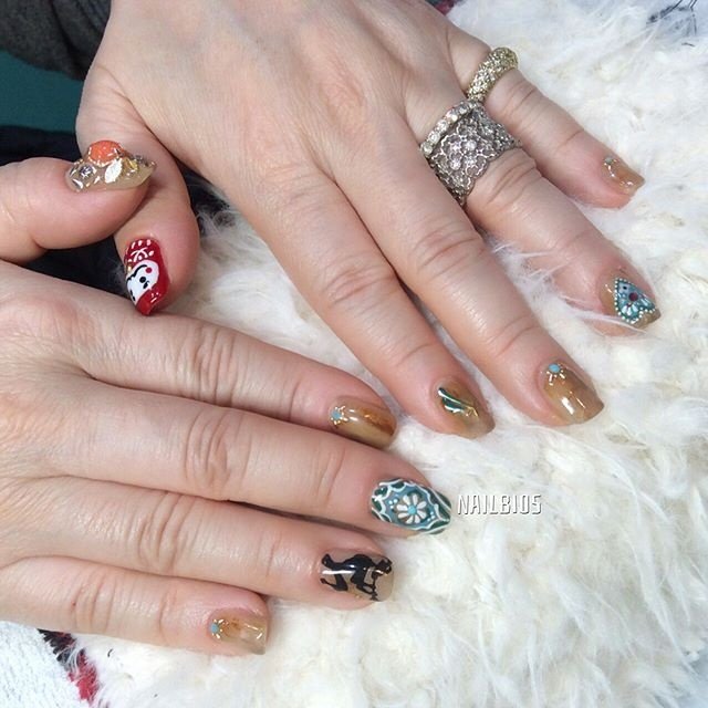 オールシーズン ハンド ワンカラー ハート ネイティブ Nailbios Tomo のネイルデザイン No ネイルブック