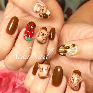 コアラのマーチネイルのネイルデザイン ネイルブック