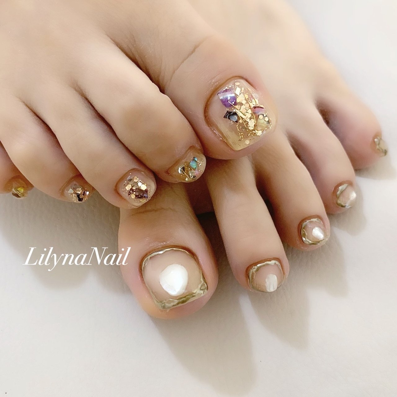 春 夏 オールシーズン 女子会 フット Nailsalon Lilynaのネイルデザイン No 508 ネイルブック