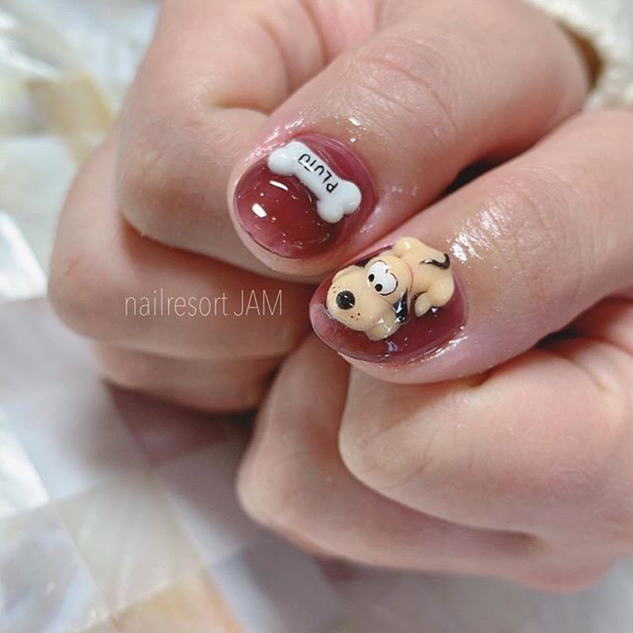 オールシーズン ハンド アニマル柄 キャラクター 3d Nailresort Jamのネイルデザイン No 505 ネイルブック