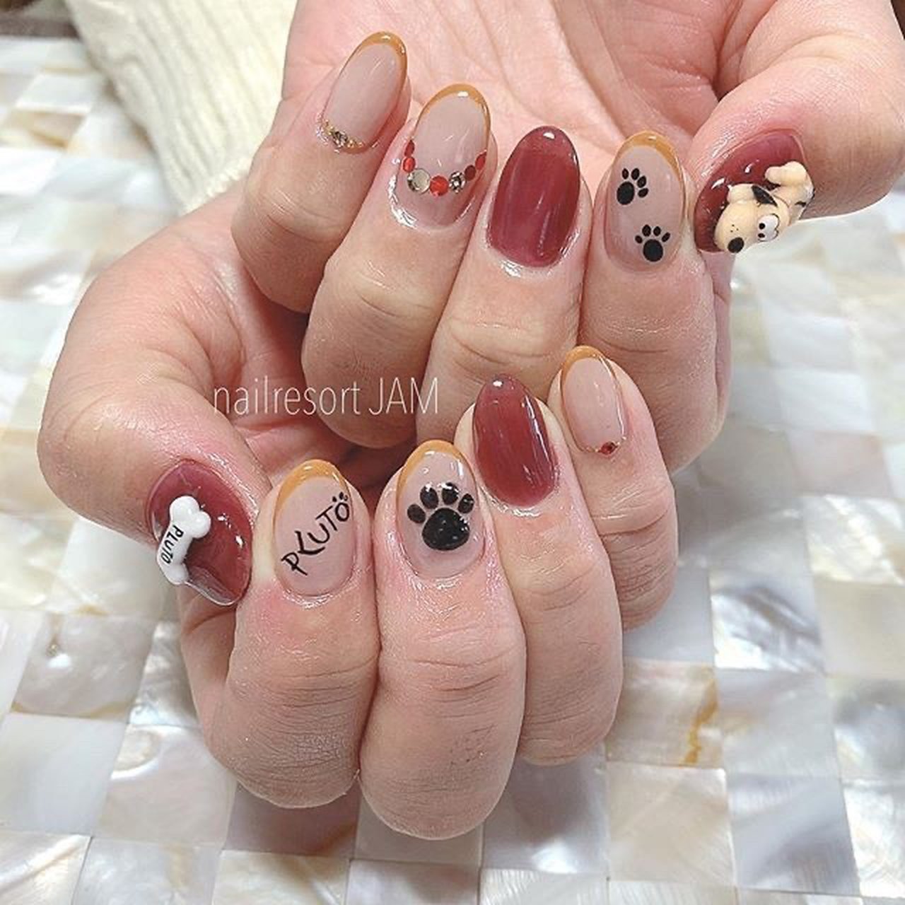 オールシーズン ハンド アニマル柄 キャラクター 3d Nailresort Jamのネイルデザイン No 505 ネイルブック