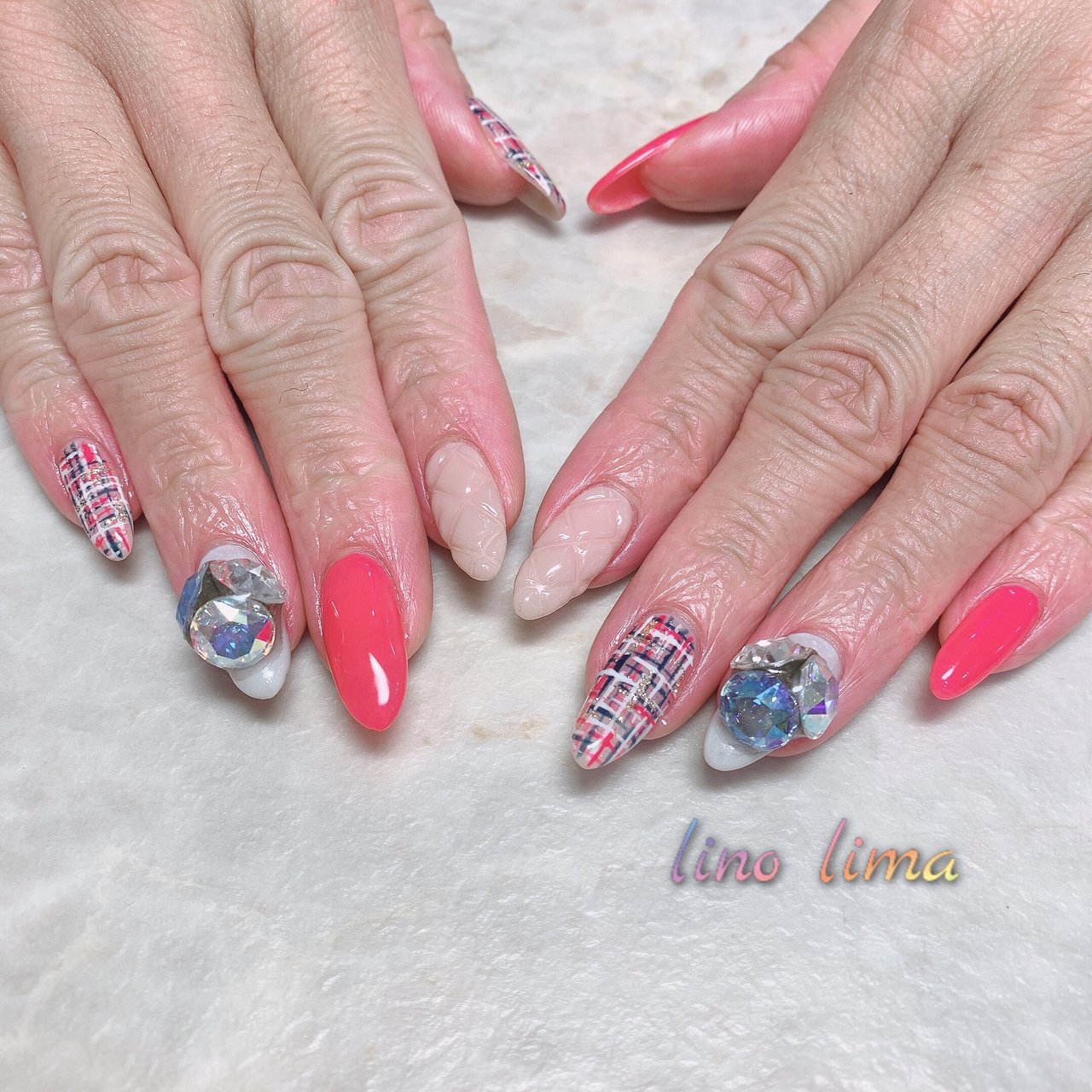 冬 オールシーズン デート ハンド ビジュー Lino Lima リノ リマ のネイルデザイン No 508 ネイルブック