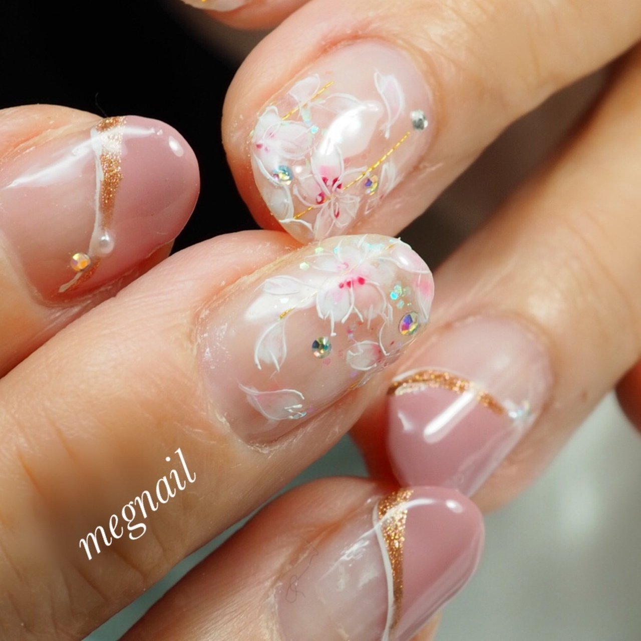 春 パーティー 女子会 ハンド シンプル Megnailのネイルデザイン No ネイルブック