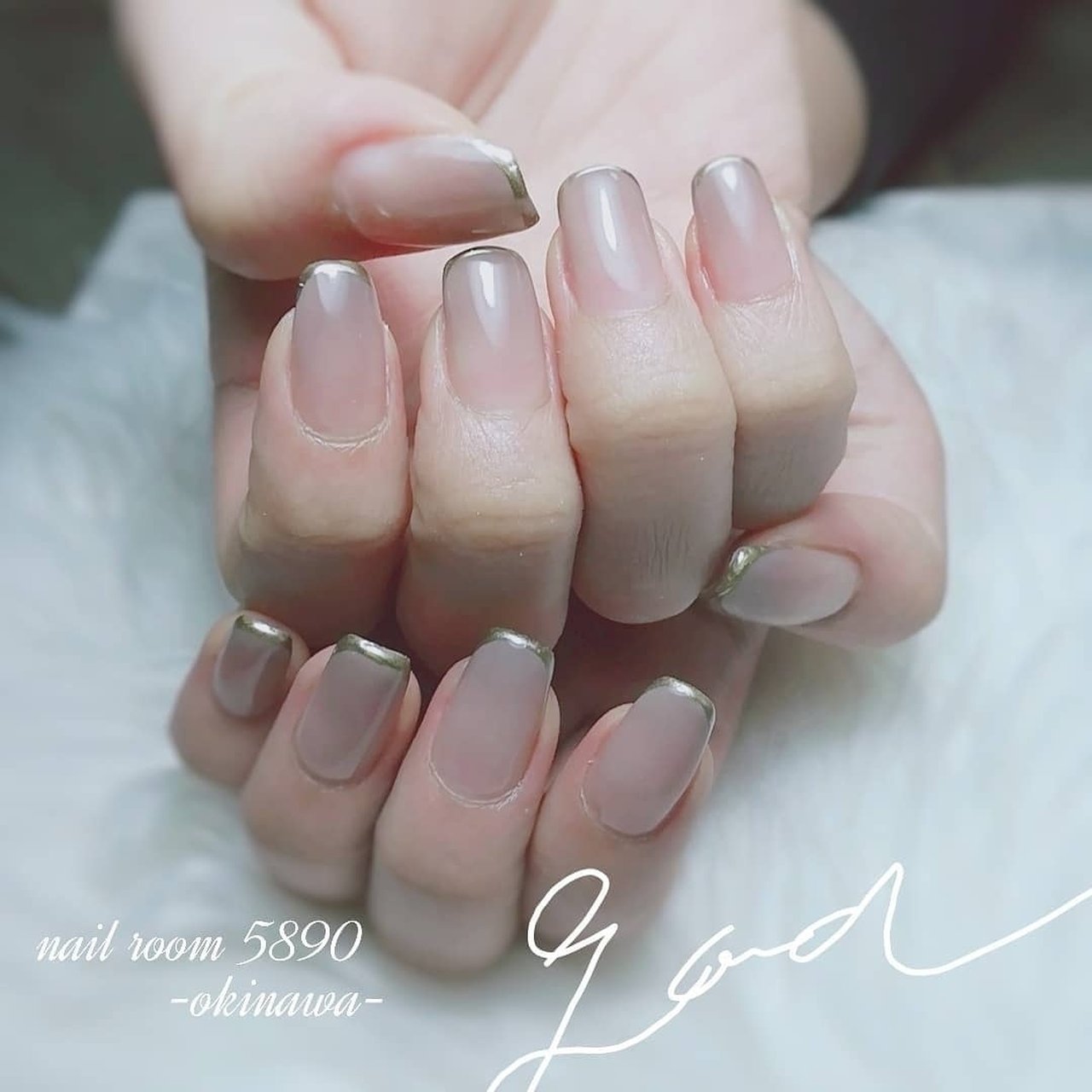 オールシーズン 海 ハンド シンプル フレンチ 宇久 梢のネイルデザイン No ネイルブック