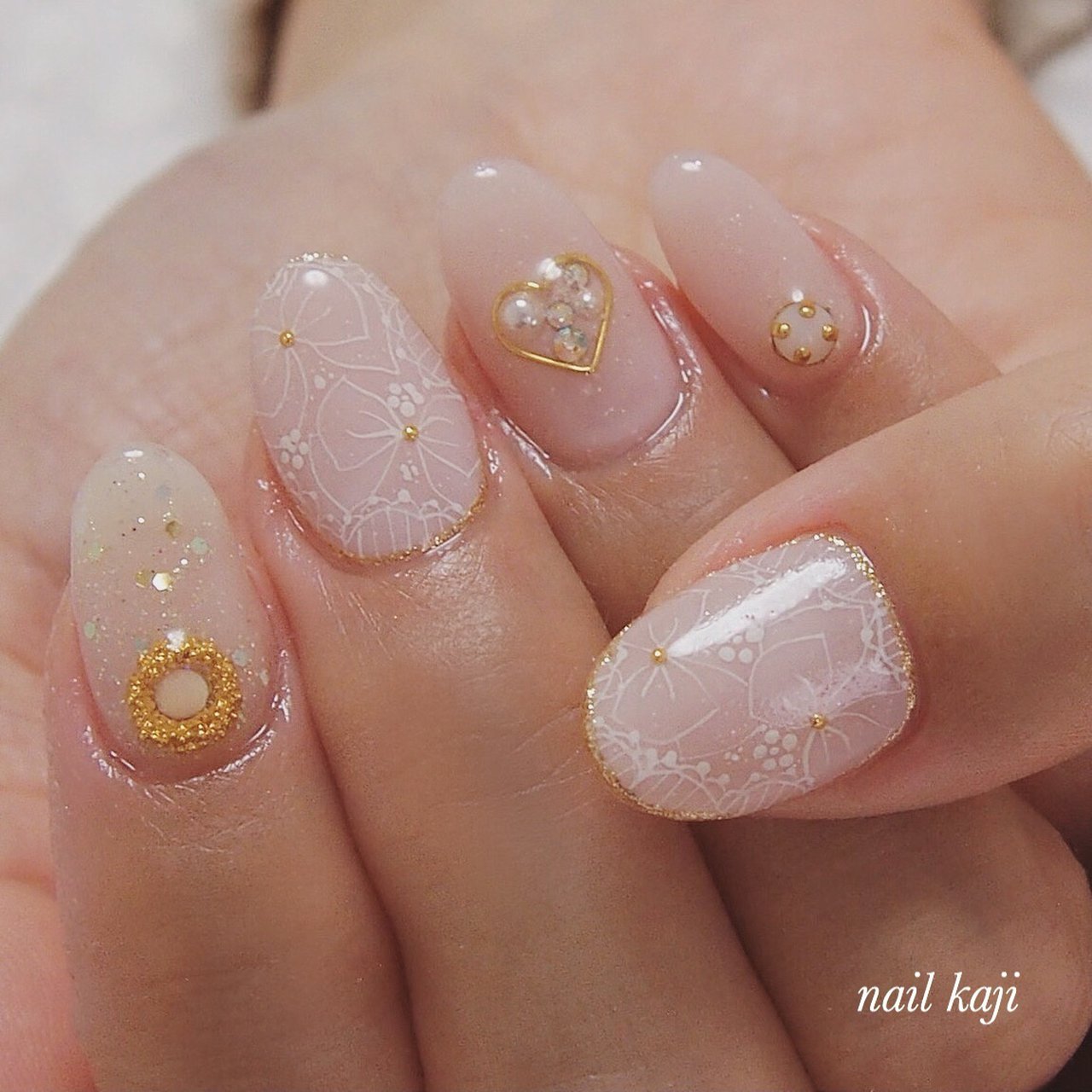 春 夏 オールシーズン ハンド ハート Nail Kajiのネイルデザイン No ネイルブック