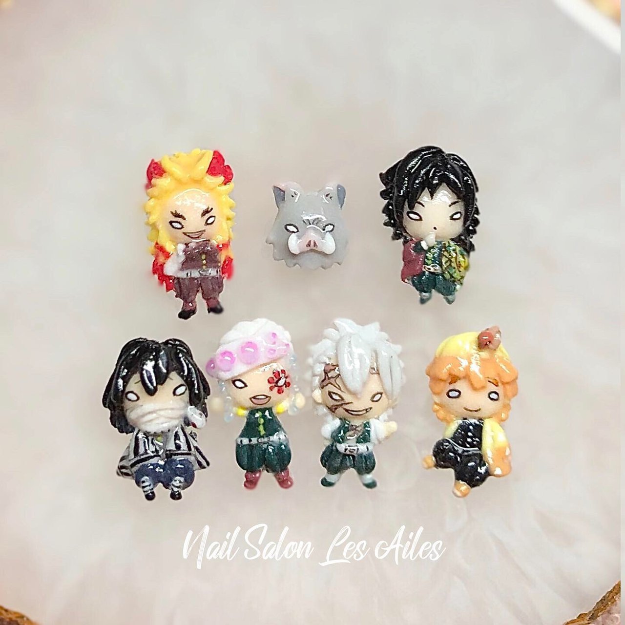 ロリボンページ 鬼滅の刃 3Dネイルパーツ オールシーズン/ハンド/痛ネイル/キャラクター - Nail Salon Les Ailes