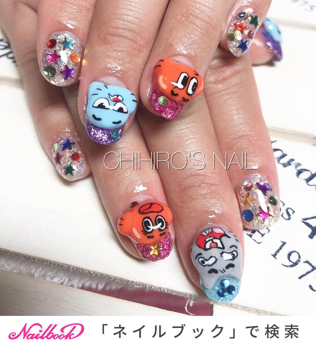 オールシーズン ハンド ラメ 痛ネイル キャラクター Chihiro Nail 68のネイルデザイン No ネイルブック