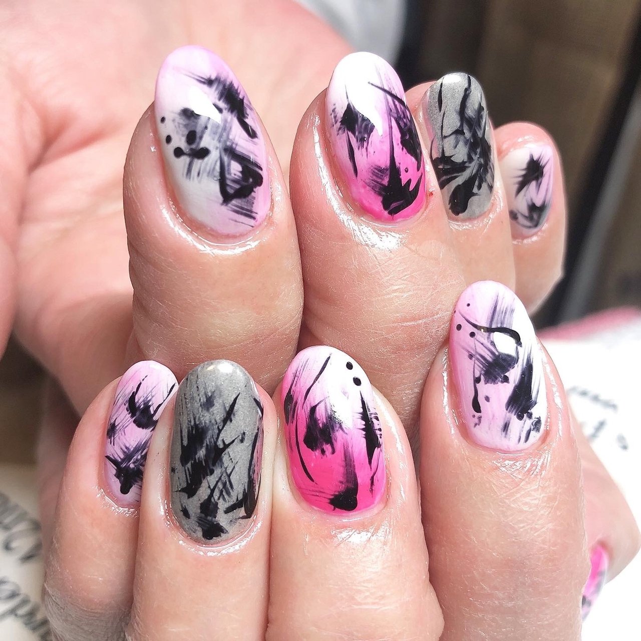 夏 ハンド グラデーション ミラー ミディアム Chihiro Nail 68のネイルデザイン No ネイルブック