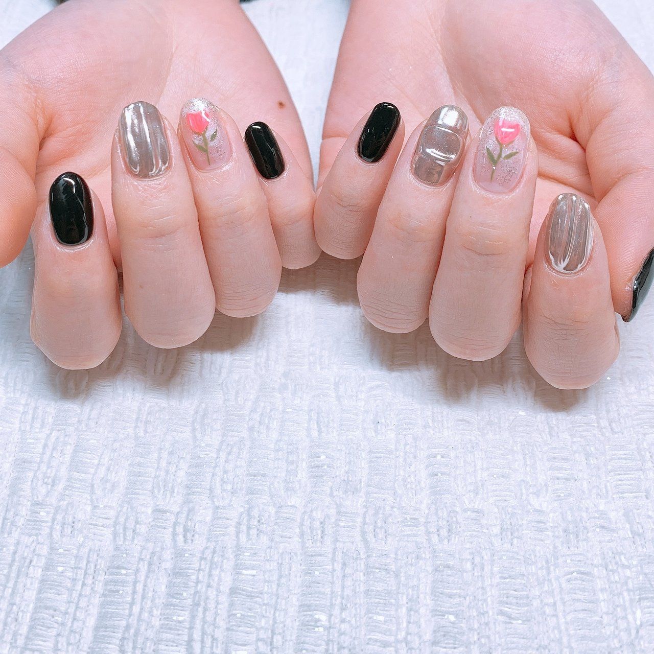 冬 オールシーズン ハンド ワンカラー フラワー Nail S Relumのネイルデザイン No ネイルブック