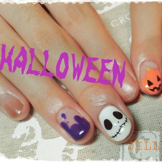 ハロウィン ハンド 痛ネイル キャラクター ショート Jillnailbyfigaro のネイルデザイン No ネイルブック