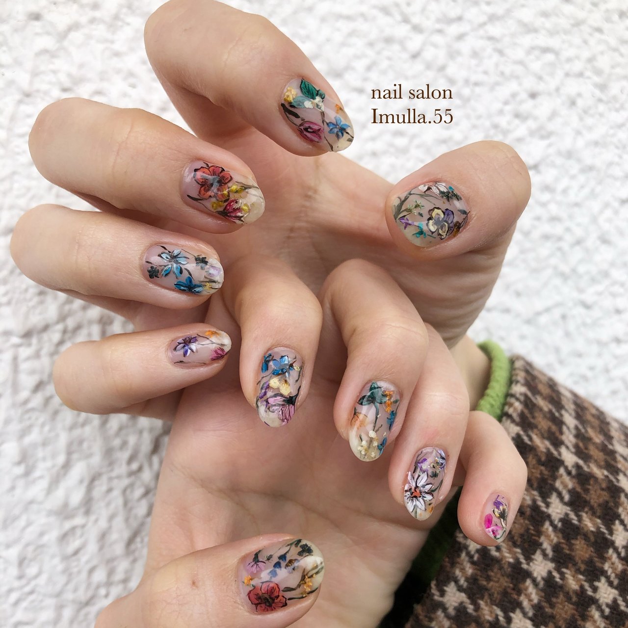 春 ハンド フラワー クリア カラフル Nail Salon Imulla 55のネイルデザイン No ネイルブック