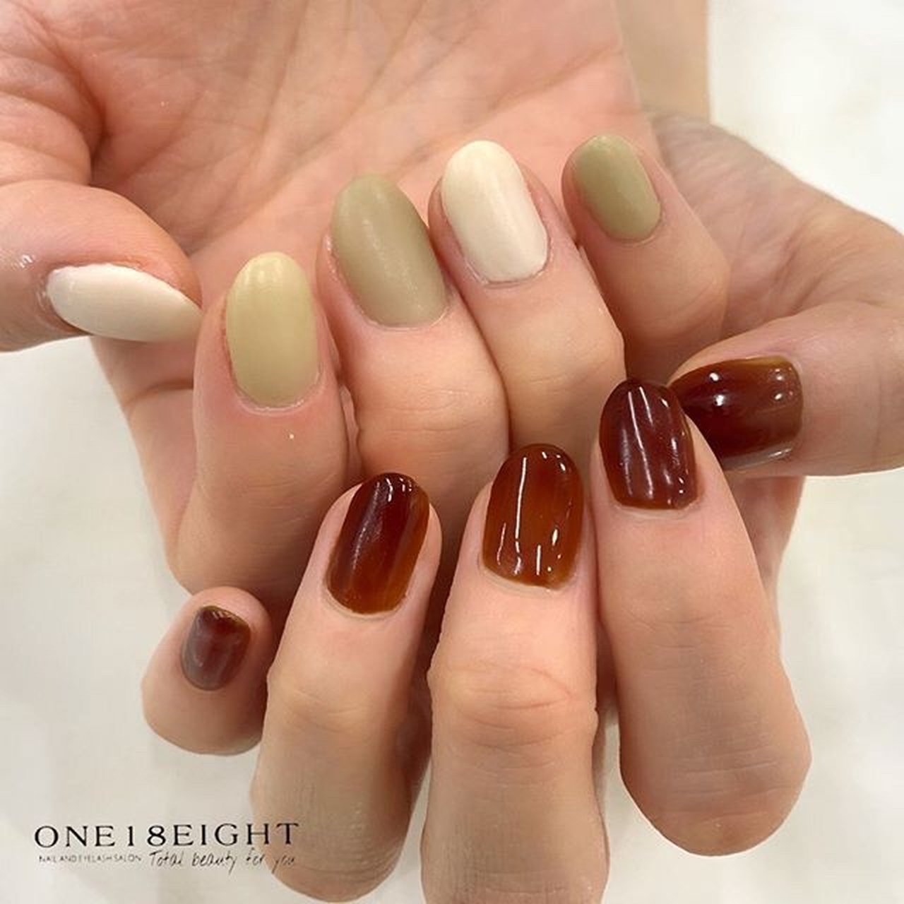 春/冬/オフィス/女子会/ハンド - ONE18EIGHTのネイルデザイン[No