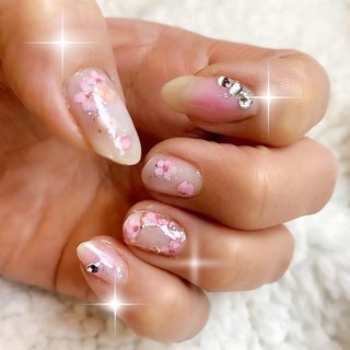 チーク マニキュア セルフネイルのネイルデザイン ネイルブック