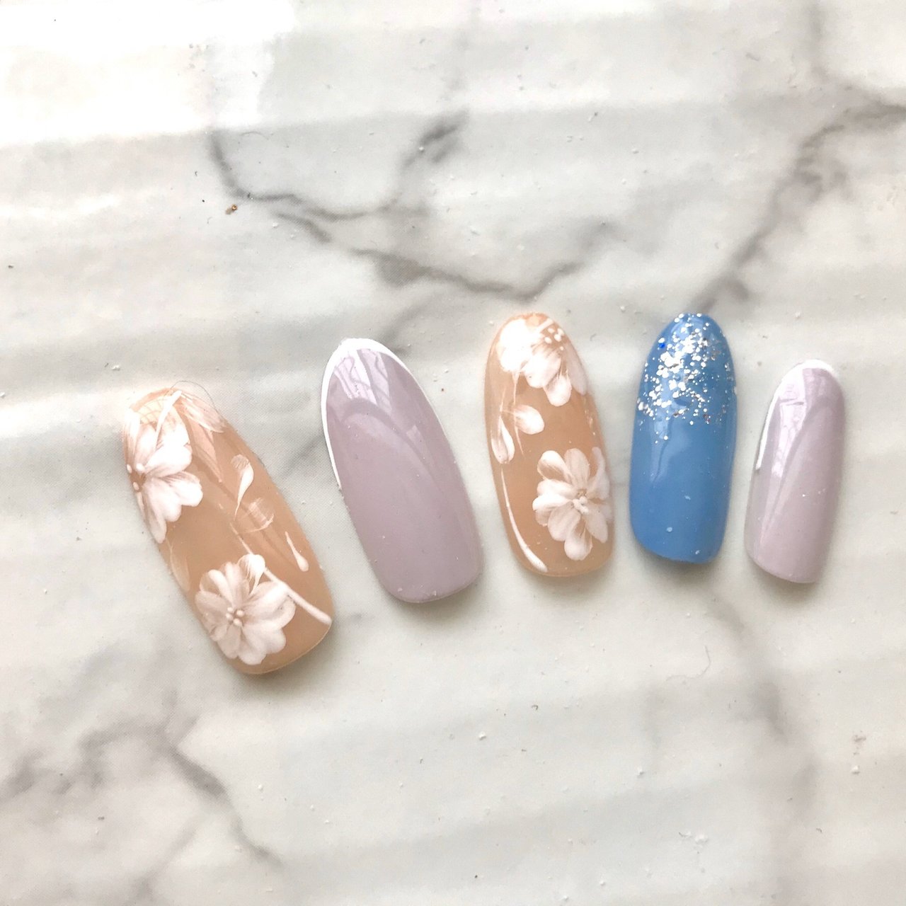 春 卒業式 入学式 シンプル ラメ Nail Salon Kapaliliのネイルデザイン No ネイルブック