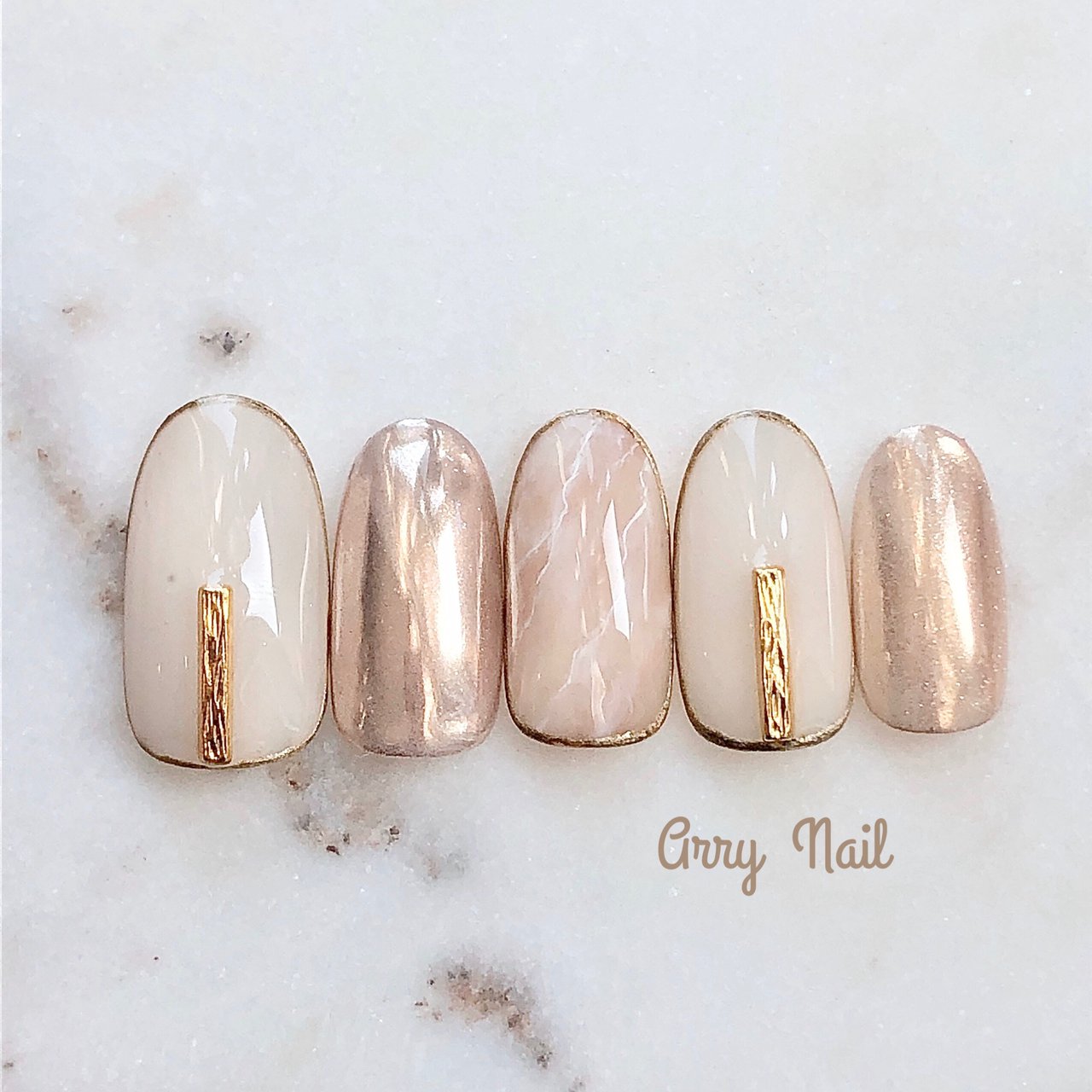 春 ハンド ワンカラー 大理石 ニュアンス Arry Nail アリーネイルのネイルデザイン No ネイルブック