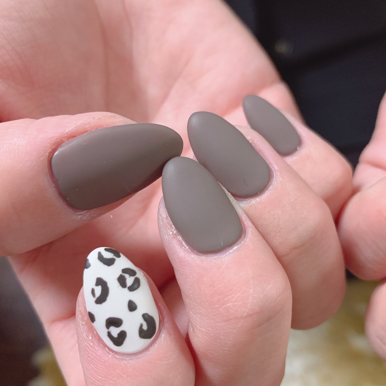 秋 冬 ハンド アニマル柄 マット Brillar Nのネイルデザイン No ネイルブック