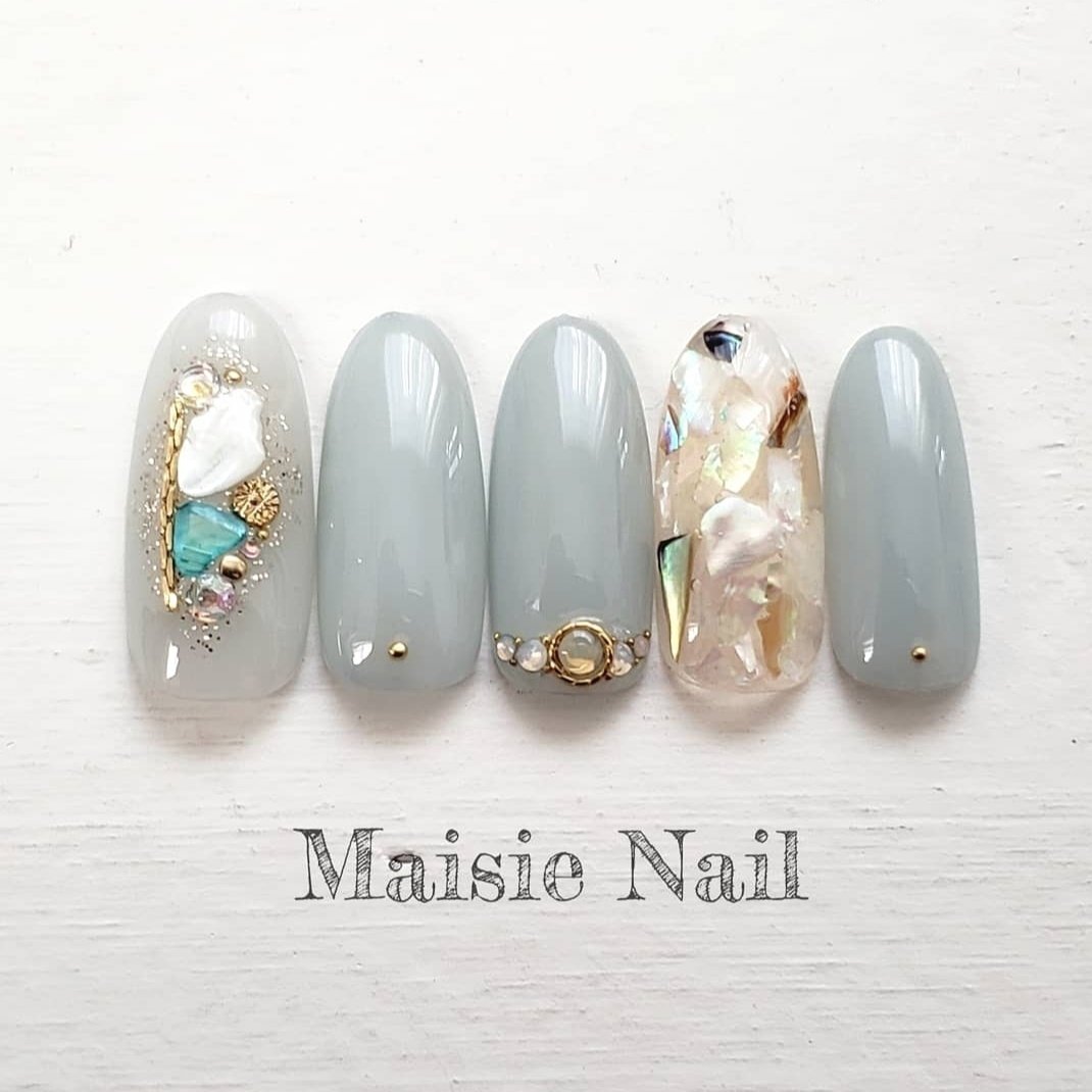 春 夏 オフィス ブライダル ハンド Maisie Nail メイジーネイルのネイルデザイン No ネイルブック