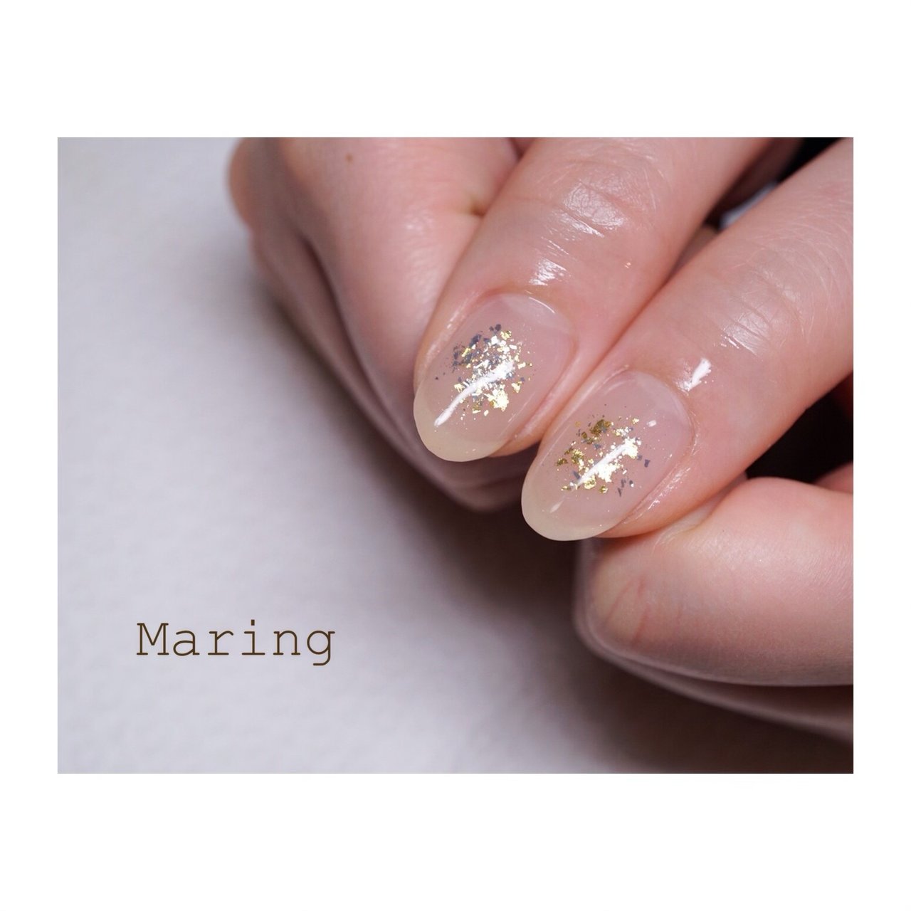 春 オフィス ハンド シンプル ラメ Nailsalon Maring マリング のネイルデザイン No ネイルブック