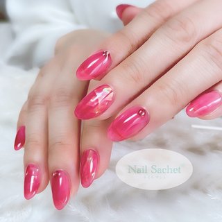 人気順 オフィス ピンク シロップネイルのネイルデザイン ネイルブック