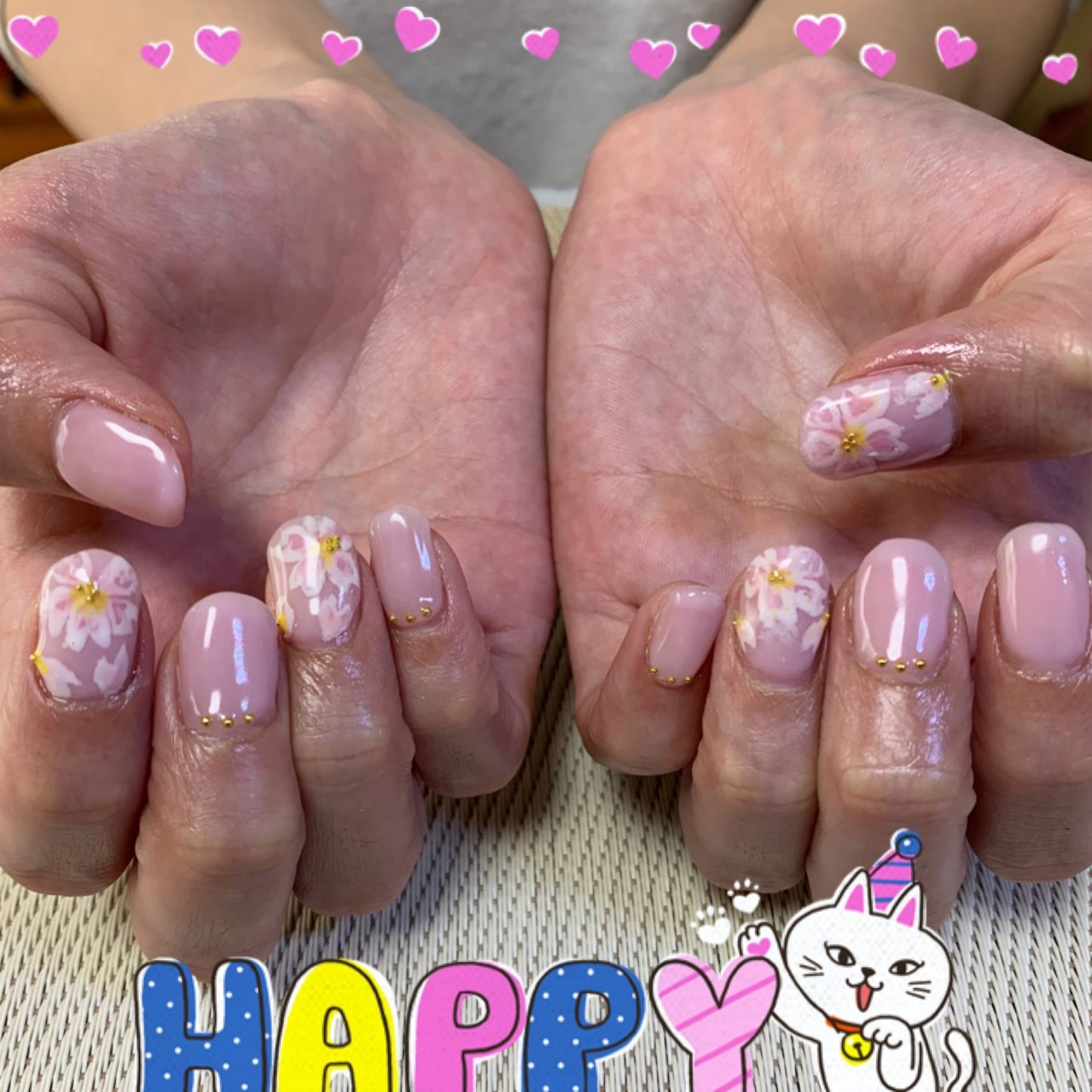 春 フラワー Naturalのネイルデザイン No ネイルブック