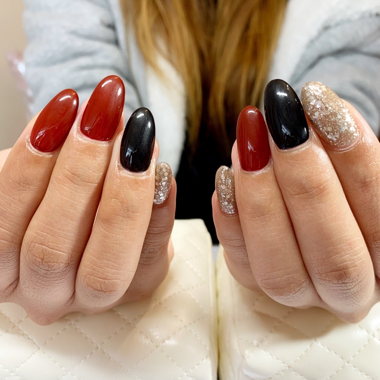 オールシーズン ハンド シンプル ラメ ワンカラー Berry Nailのネイルデザイン No ネイルブック