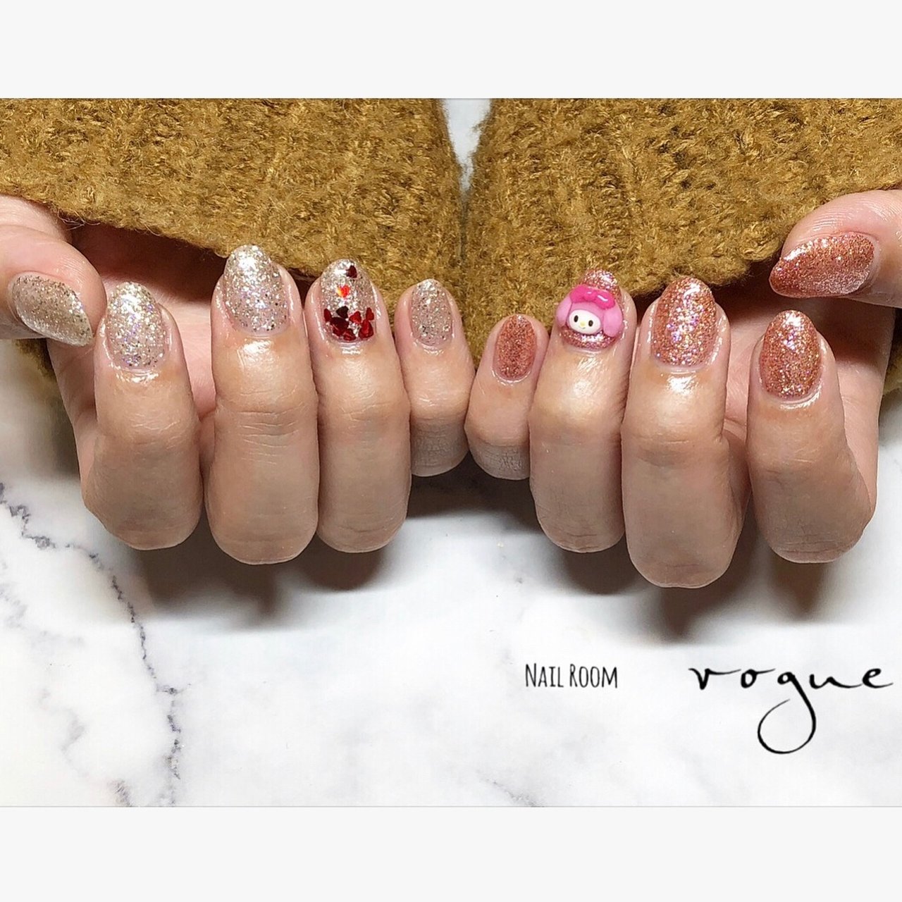 ハンド ラメ ワンカラー 痛ネイル キャラクター Haraのネイルデザイン No ネイルブック