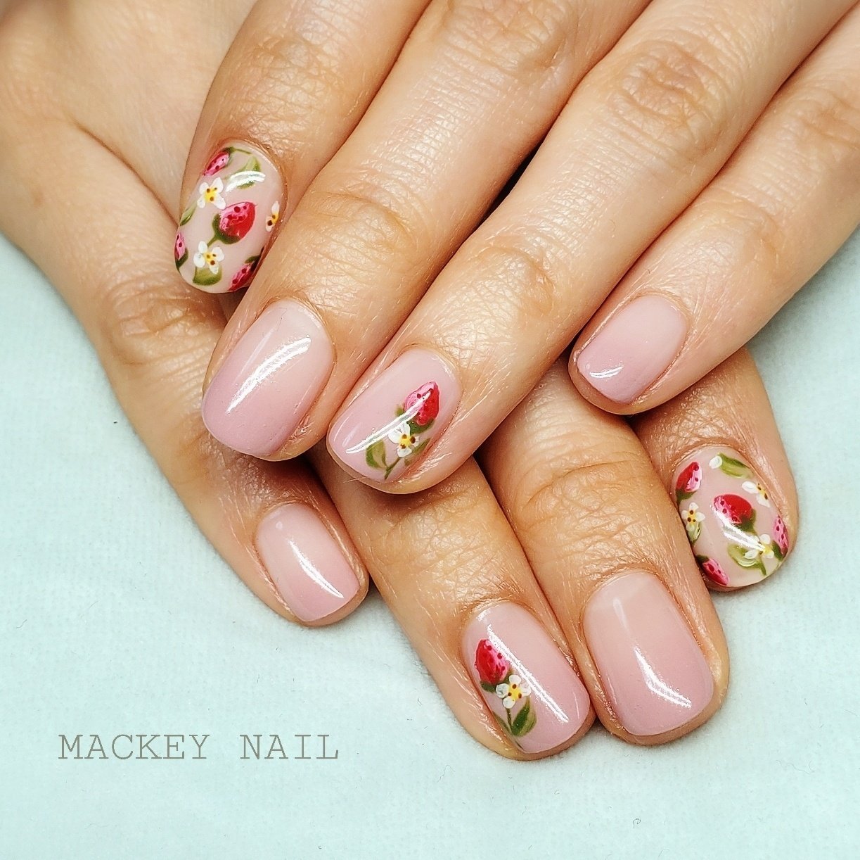 春 ハンド グラデーション フルーツ ショート Mackey Nailのネイルデザイン No ネイルブック