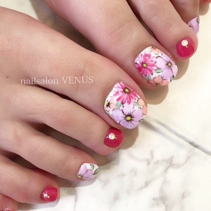 春 夏 リゾート デート フット Nailsalon Venusのネイルデザイン No ネイルブック